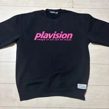 plavision 블랙 맨투맨 트레이닝복