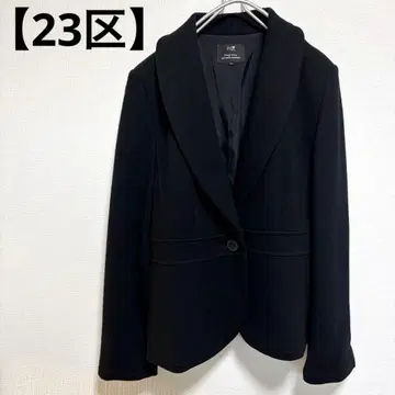 새상품급 23구 자켓 코트 모 100% 블랙 46