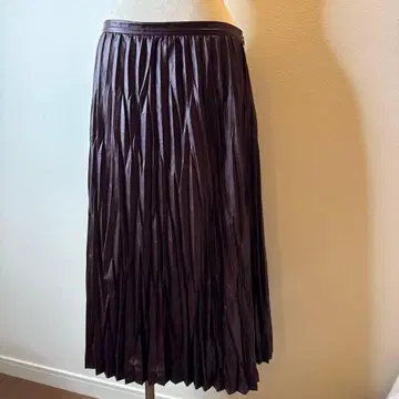 새상품 이번 시즌 아돌포 도밍게스 다크 와인 플리츠 롱 스커트
