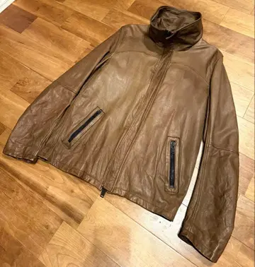 즉시 구매 가능 ripvanwinkle 가죽 자켓 브라운 소가죽