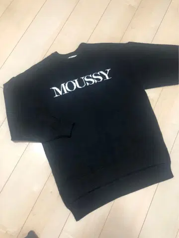 moussy 로고 니트 블랙