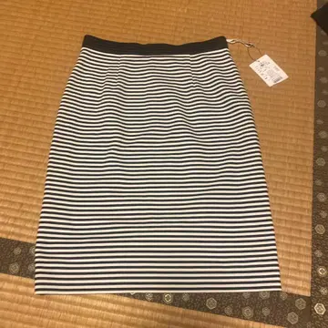 INDIVI 스트라이프 타이트 스커트 38/M