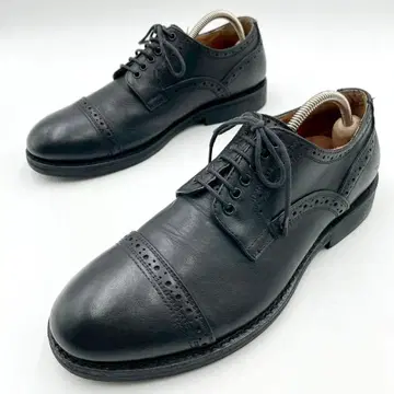 미소그래피 외날개 40 스트레이트 팁 가죽 신발 SS-1 블랙 Y1297