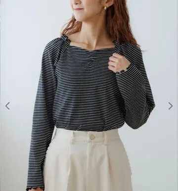 [flower] 프릴 보더 탑