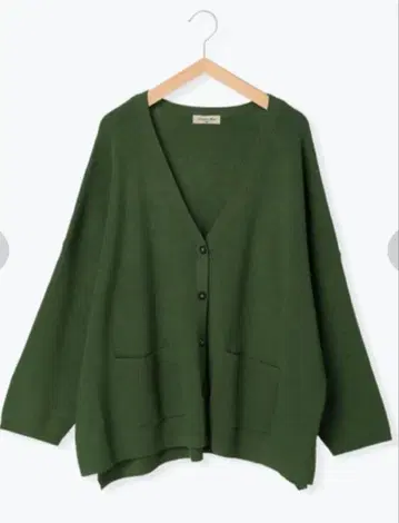 한정판 특가 sm2 [시어버터 가공] V넥 니트 가디건 그린 새상품