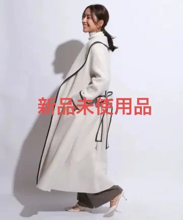 [ 새상품 ] 마이 스트라다 파이핑 리버 코트 라이트 베이지