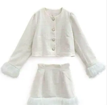 GRL 트위드 퍼 자켓 x 미니 스커트 셋업 [ dk1298 ]