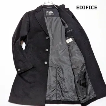 [ 새상품급 캐시미어 혼방 ] 에디피스 체스터 코트 이탈리아제 원단 블랙