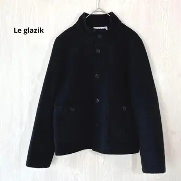 르그라직 코트 자켓 블루종 하이넥 네이비 울 34