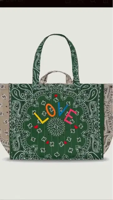 CALL IT BY YOUR NAME 반다나 패턴 토트백 미사용