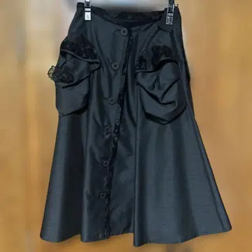 플레어 스커트 블랙 사이즈 40