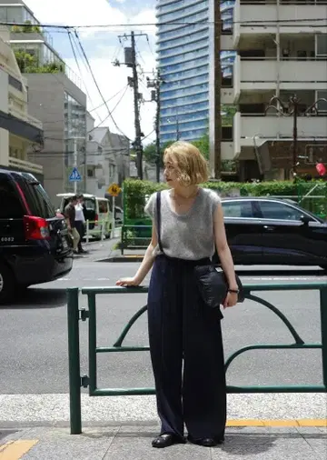 etre tokyo 슈퍼 키드 모헤어 슬리브리스 니트 풀오버 베스트