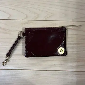 ATAO 버건디 가죽 코인 케이스