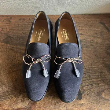 미사용 새상품 프라텔리 자코메티 네이비 스웨이드 로퍼