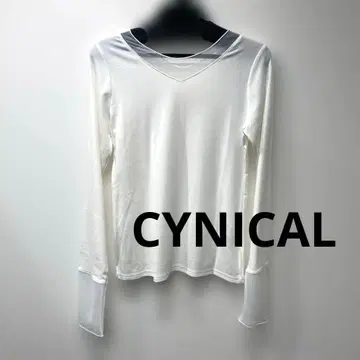 CYNICAL 2WAY 시어 탑 긴팔 화이트