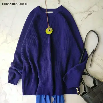 어반 리서치 긴팔 울 니트 크루넥 루즈핏 꽈배기 짜임