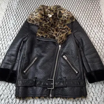 H&M 레오파드 무늬 보아 자켓 레오파드 무늬