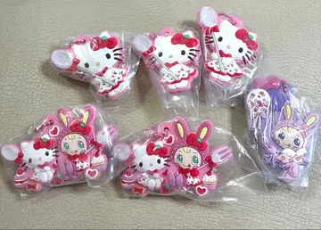 메조 피아노 헬로키티 캡슐 러버 마스코트 6세트