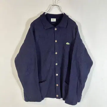 스페인산 LACOSTE 라코스테 울 니트 카라 부착 가디건 7