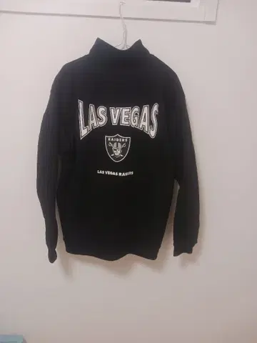 NFL 라스베이거스 레이더스 하프 지퍼 맨투맨 L 사이즈