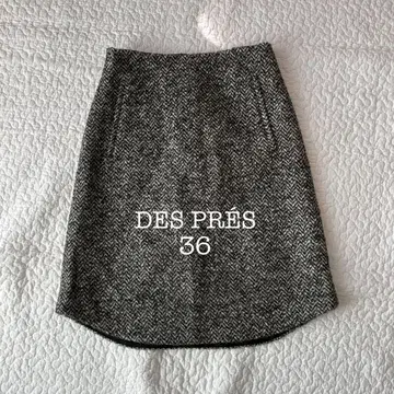 데프레 알파카 혼방 니트 스커트 36 헤링본 투모로우랜드