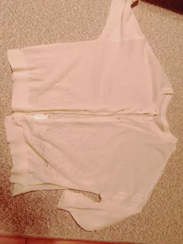 hagumu 화이트 7부 소매 가디건 M 미사용 새상품