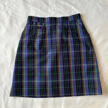 체크 스커트 스커트 퍼플 골프웨어 레트로 쇼와 레트로 가을 겨울