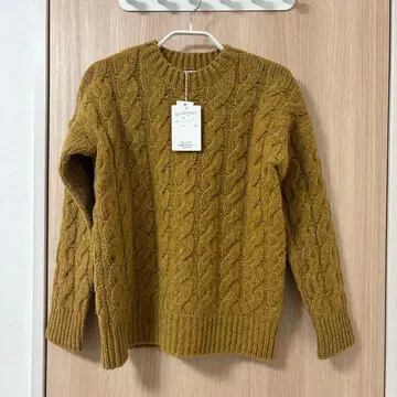 미사용 새상품 DES PRES 데프레 니트 스웨터 머스타드