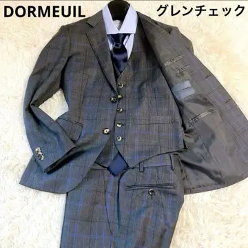 [컨디션 최상] 글로벌 스타일 DORMEUIL 3피스 수트 글렌체크 S