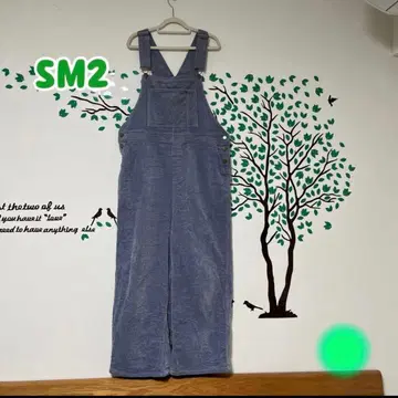 390 SM 블루 계열 코듀로이 오버롤 살로펫