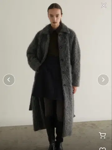 CLANE 롱 샤기 레이디 맥시 코트 새상품급