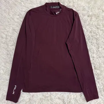 [ 새상품급 ] RLX 모크넥 티셔츠 긴팔 와인 레드 골프 S 사이즈