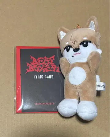 BEAT BOXXER 봉제 인형 키링과 LYRIC CARD 세트