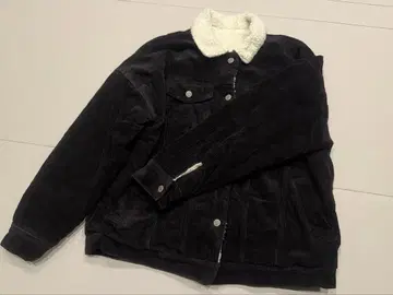 MERLOT 코듀로이 보아 안감 자켓 블랙