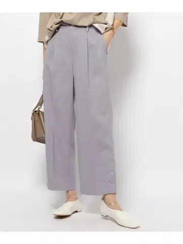 밴야드 스톰 barnyardstorm 트위드 세미 와이드 팬츠 퍼플 M