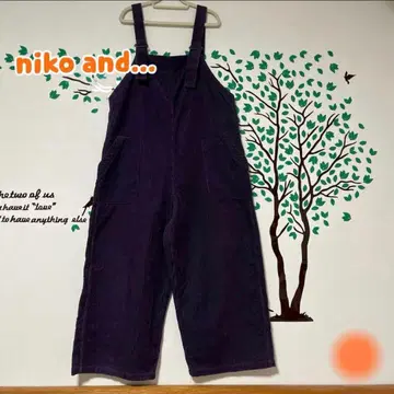 333 니코앤드 보라색 코듀로이 오버롤 살로펫