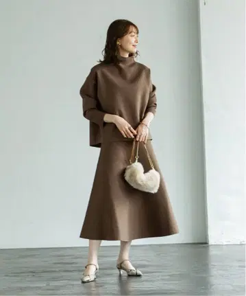 Noble MINA 더블 페이스 니트 스커트