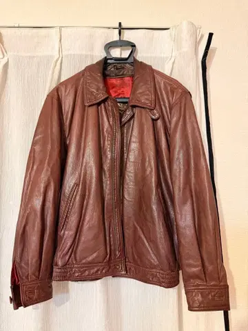 한국제 브라운 가죽 자켓 L 사이즈