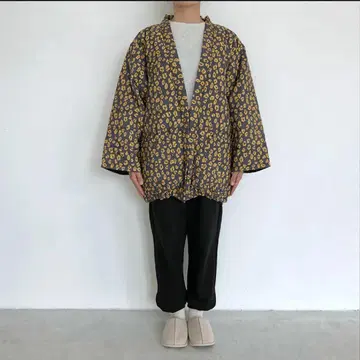 DAN-TEN 단텐 레오파드 무늬 패커블 한텐 리버서블