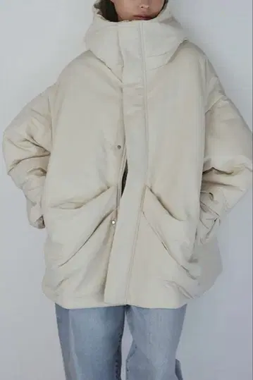 [ 미개봉 새상품 ] 스타일믹서 퍼 볼륨 코트 아이보리