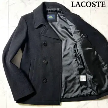 LACOSTE 울 피코트 와니 로고 플레이트 46/M 블랙