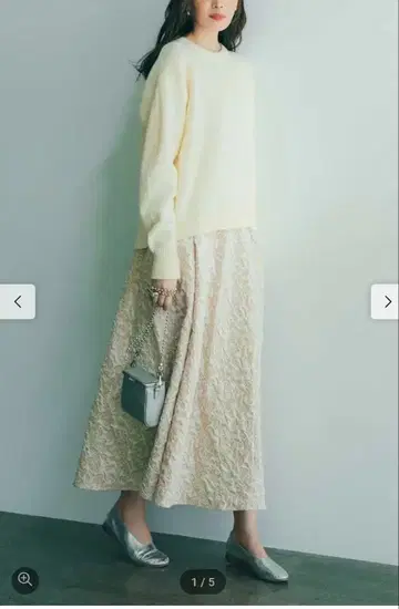 펠리시모 자카드 스커트 3L 빅