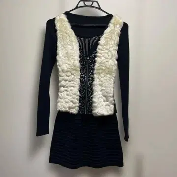 [새상품급] 튜닉 니트 디자인 베스트 포함 프리 S~M