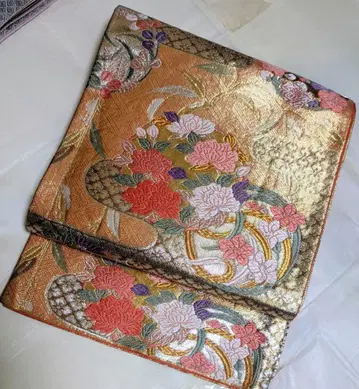 후리소데용 꽃무늬 후쿠로 오비