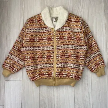 빵 플래닝 니트 보아 자켓 한국제 패턴 겨울 캠핑