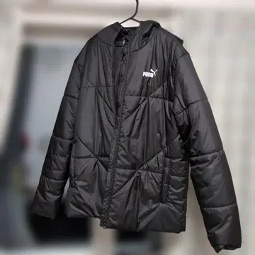 PUMA 후드 부착 블랙 다운 자켓 XXL