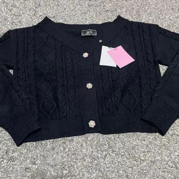 Ready 블랙 케이블 니트 가디건 M