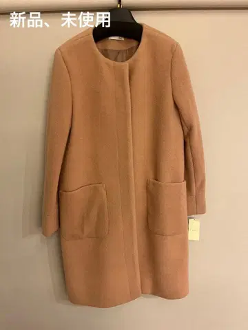 카멜 노카라 롱 코트