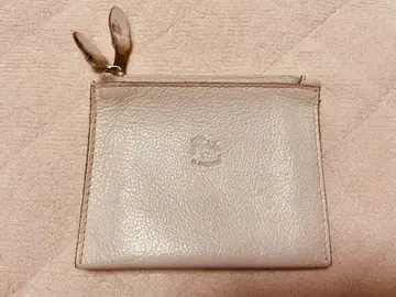 일비종떼 화이트 가죽 코인 케이스 새상품급 2구