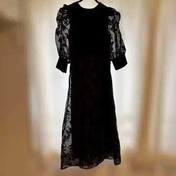 prose verse 엘레강트 시스루 꽃무늬 드레스